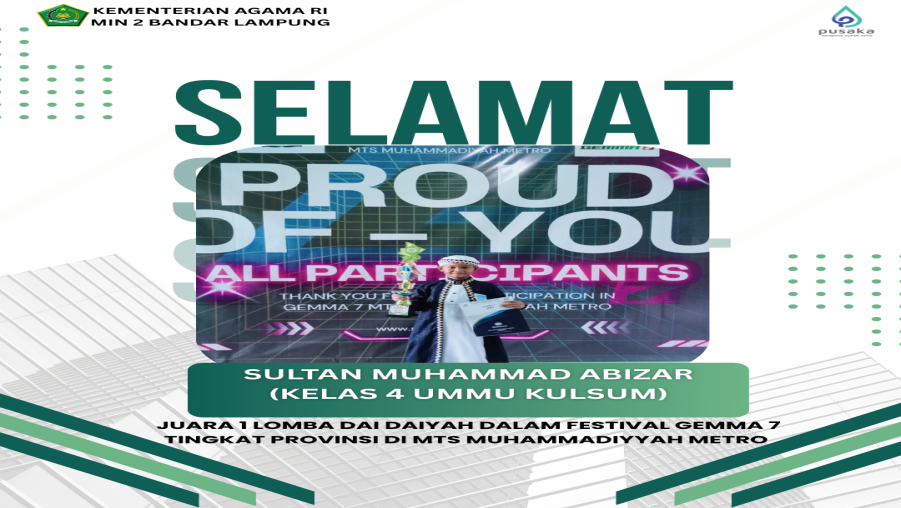TAK TERTANDINGI! Ananda Sultan, Bintang MIN 2 Bandar Lampung Kunci Juara 1 Dai/Daiyah Provinsi