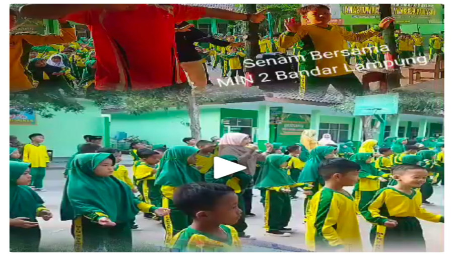 Jumat Ceria: MIN 2 Bandar Lampung Menyatukan Siswa Lewat Senam Bersama
