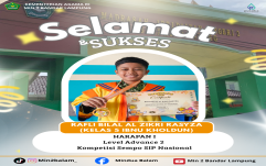 Siswa Kelas 5 MIN 2 Bandar Lampung Ukir Prestasi Gemilang di Kancah Nasional: Raih Juara Harapan I Kompetisi Sempoa SIP